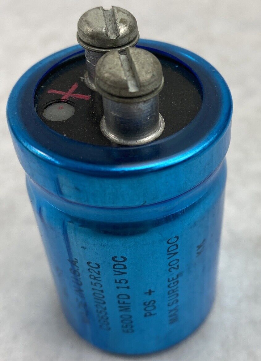 Mallory CGS222U050R2C 6500uF 15VDC electrolytic capacitors