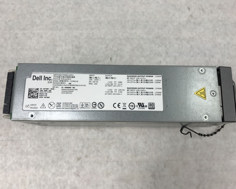 Dell CF4W2 C2700A-50 240V 16A 2700W Switching Power Supply 80+ Platinum MW3H3
