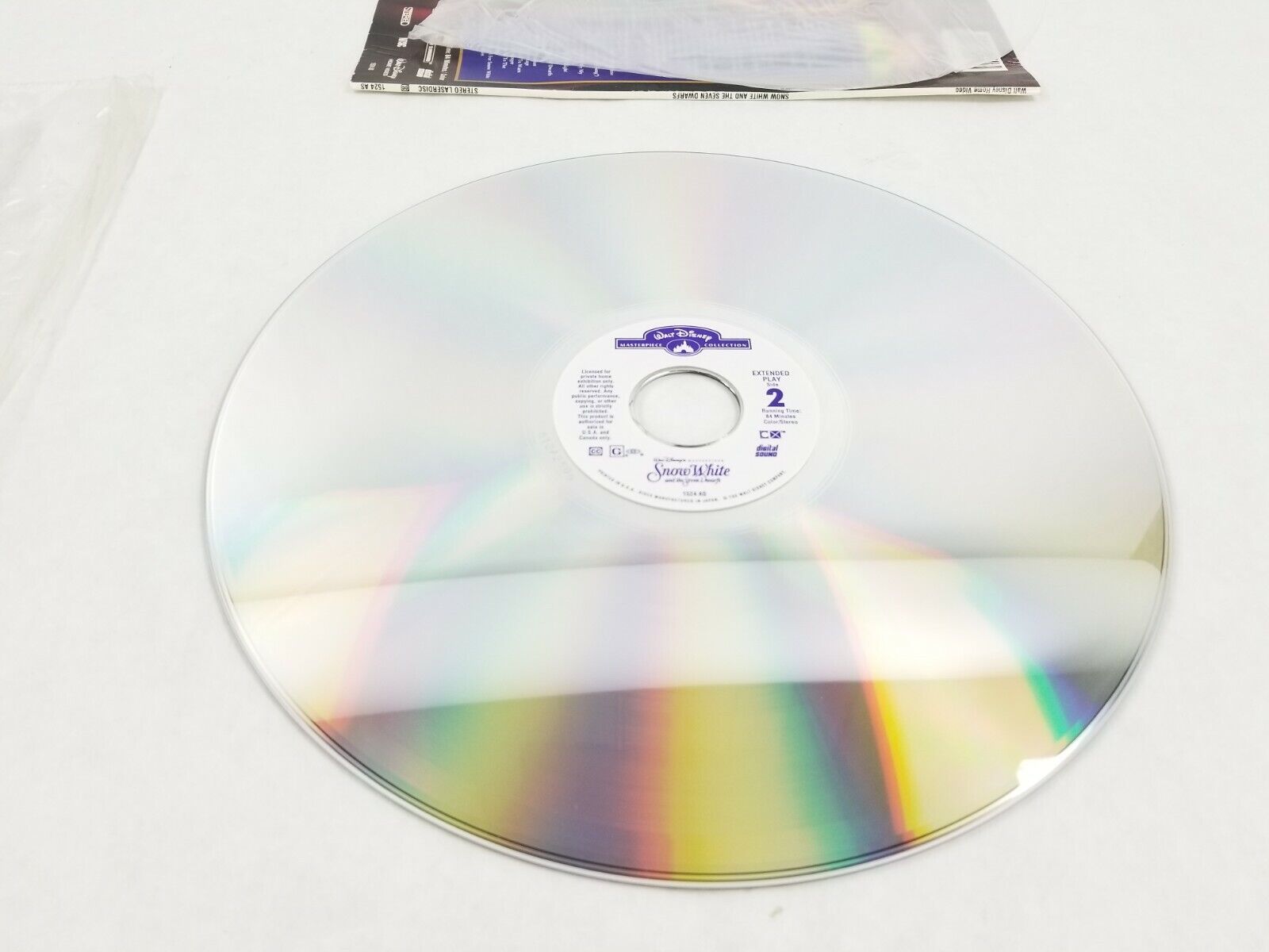 Snow White And The Seven Dwarfs Walt Disney’s Masterpiece LaserDisc