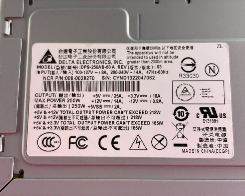 Delta Electronics DPS-250A B-60 250W Power Supply