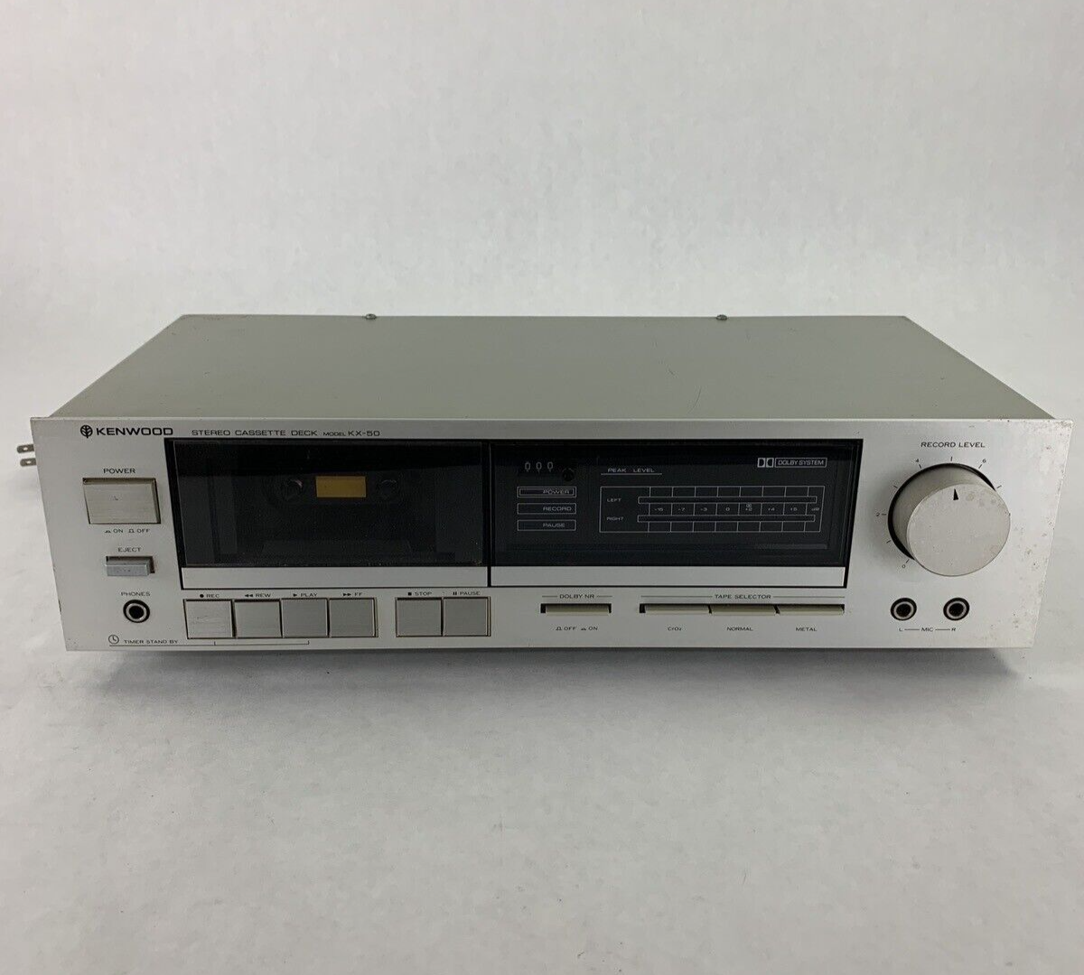 Vintage Kenwood KX-50 Stereo Cassette Deck For Parts and Repair