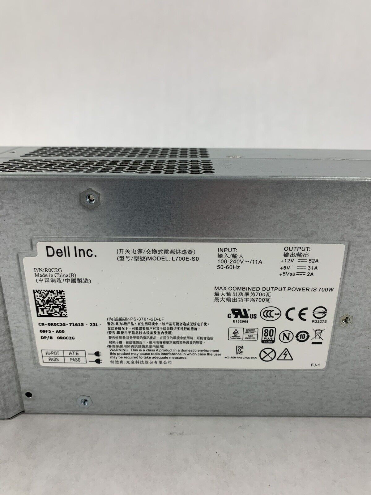 Dell L700E-S0 700 Watt Power Supply Unit 0R0C2G