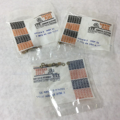 ITT CANNON D20418-2 (2 Sets Per Bag) Lot of 3 Bags, NEW Sealed