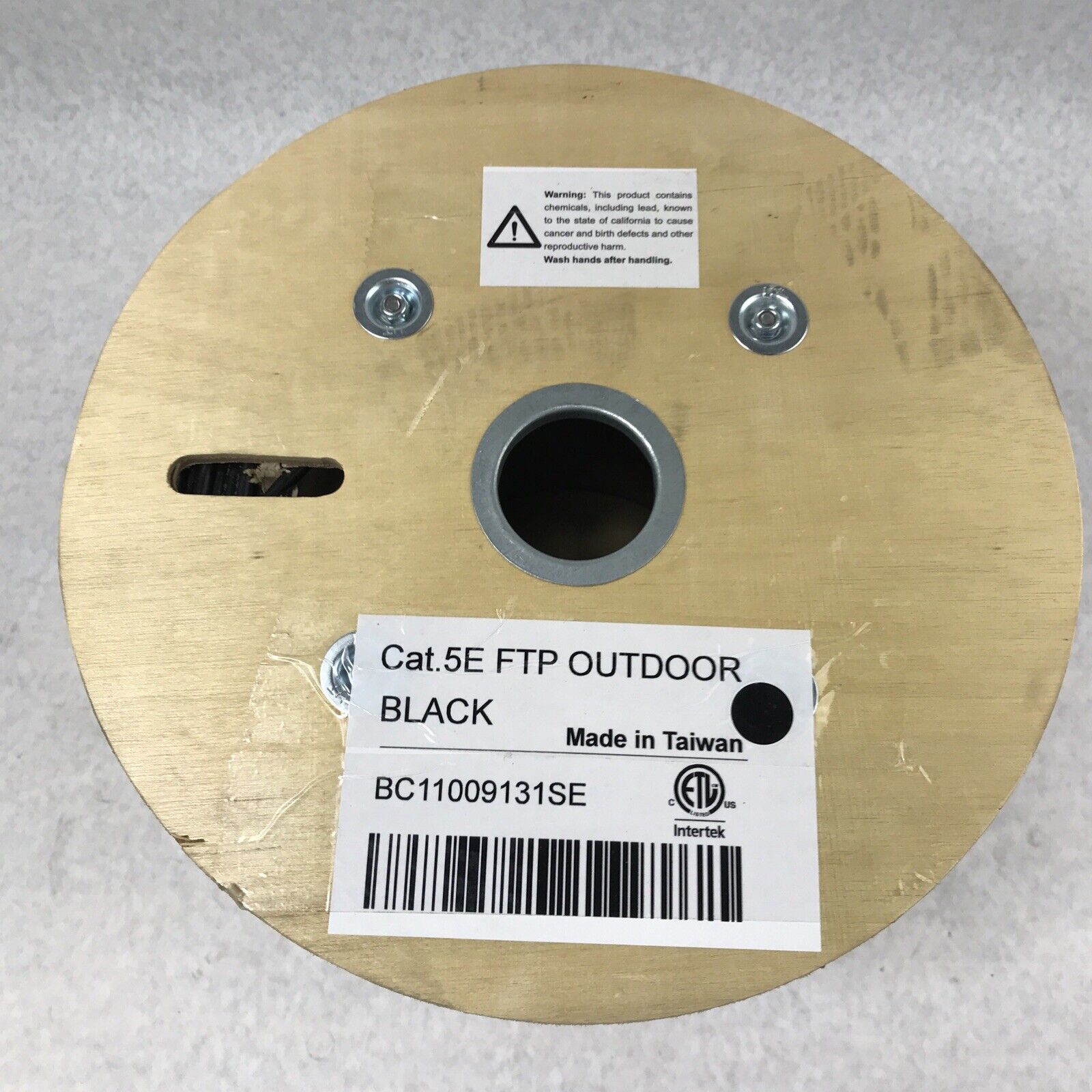 Cat5E FTP Outdoor Use 24AWGX4P 1000ft Black Ethernet Wire