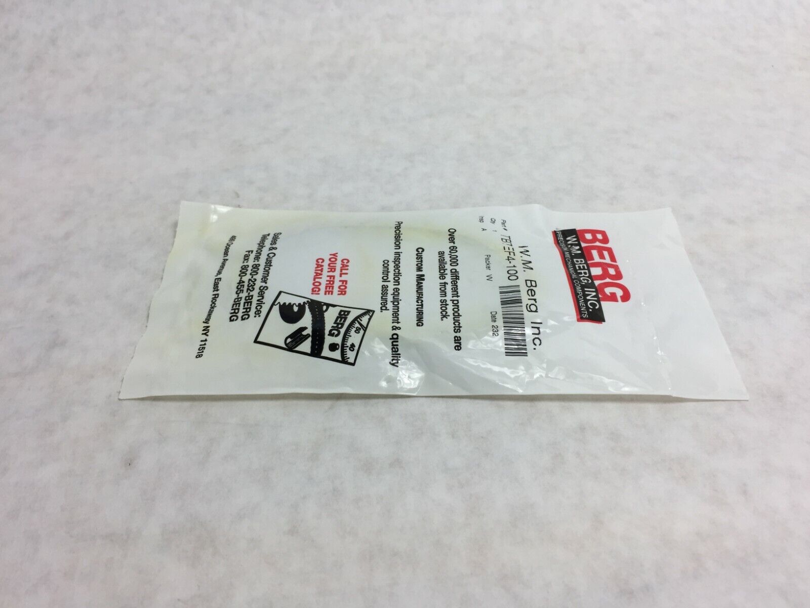 W.M. Berg O-Ring TB7EF4-100  Factory Sealed Package  NOS