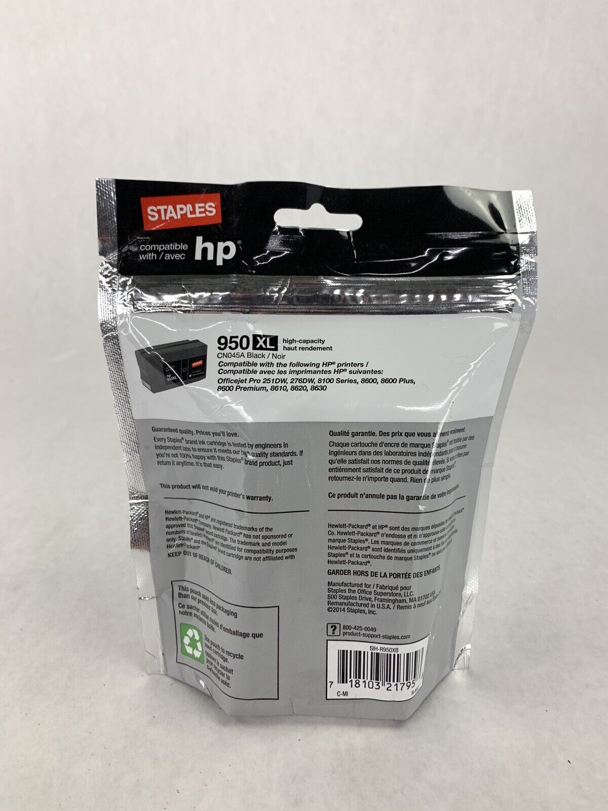 New OEM Sealed Staples 950xl Black 950XL CN045A High Capacity Cartridge
