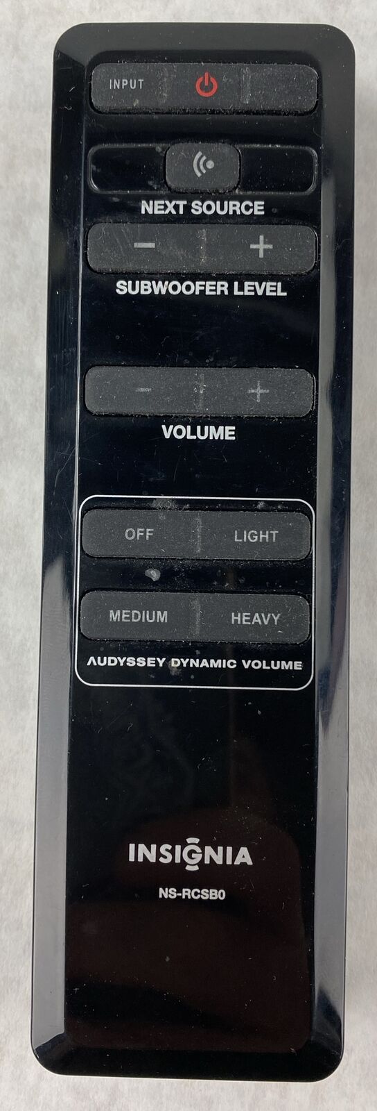 Insignia NS-RCSB0 Sound Bar Remote Control for NS-SBAR