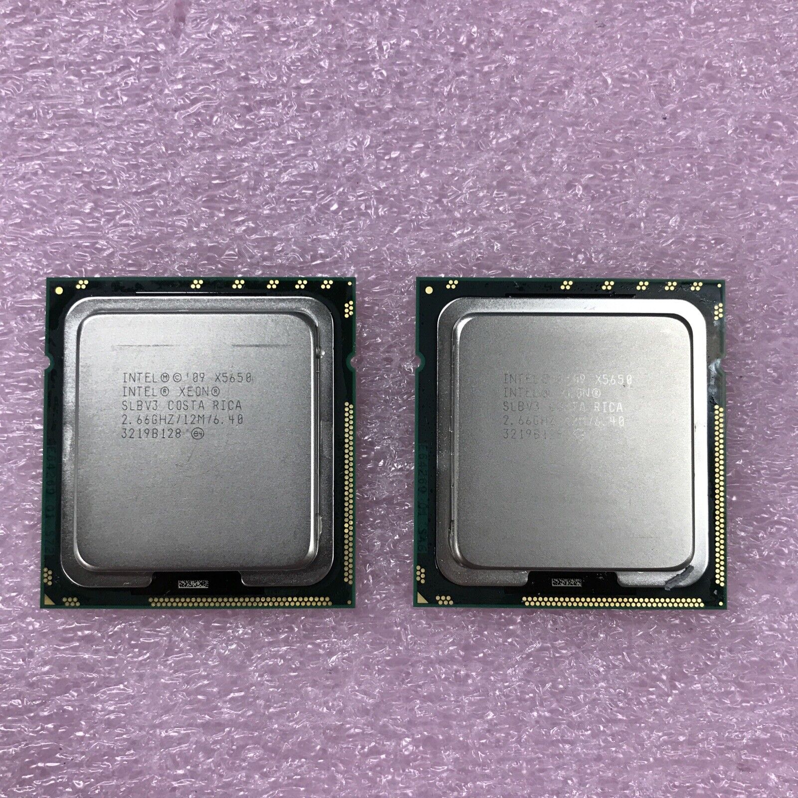 (Lot of 2) Intel Xeon X5650 2.66GHz 12MB 6.4GT/s SLBV3 CPU Processors