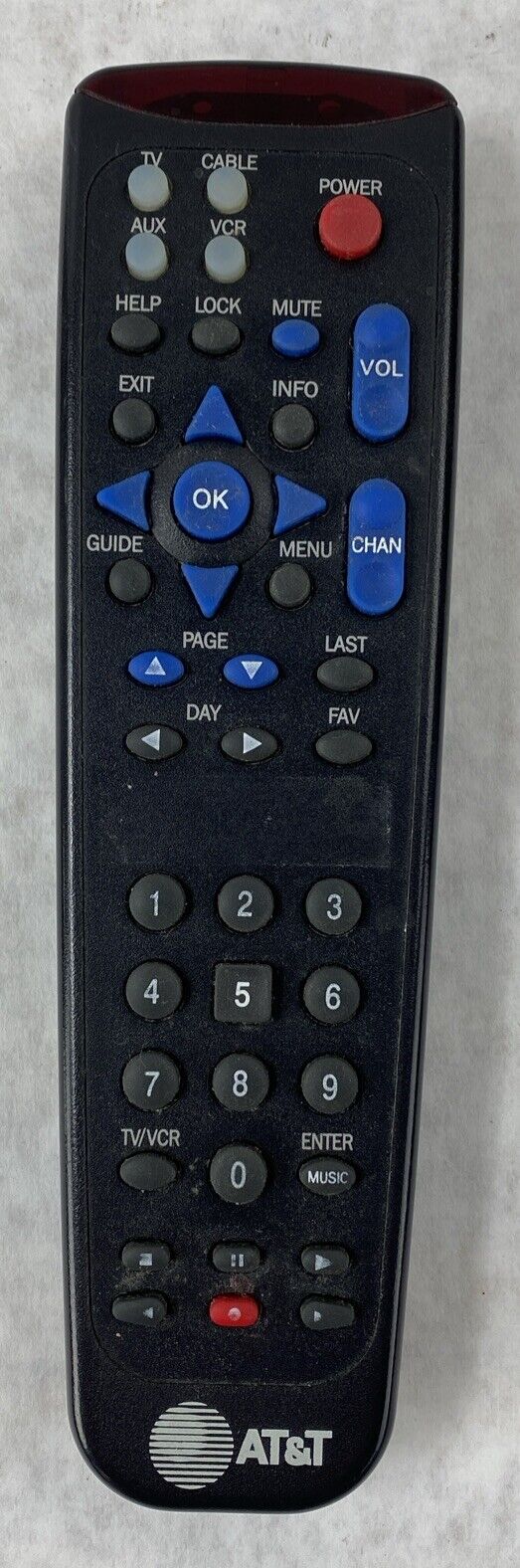 ATT 200B UA068 Genuine OEM Remote Control TV VCR Cable Box TESTED