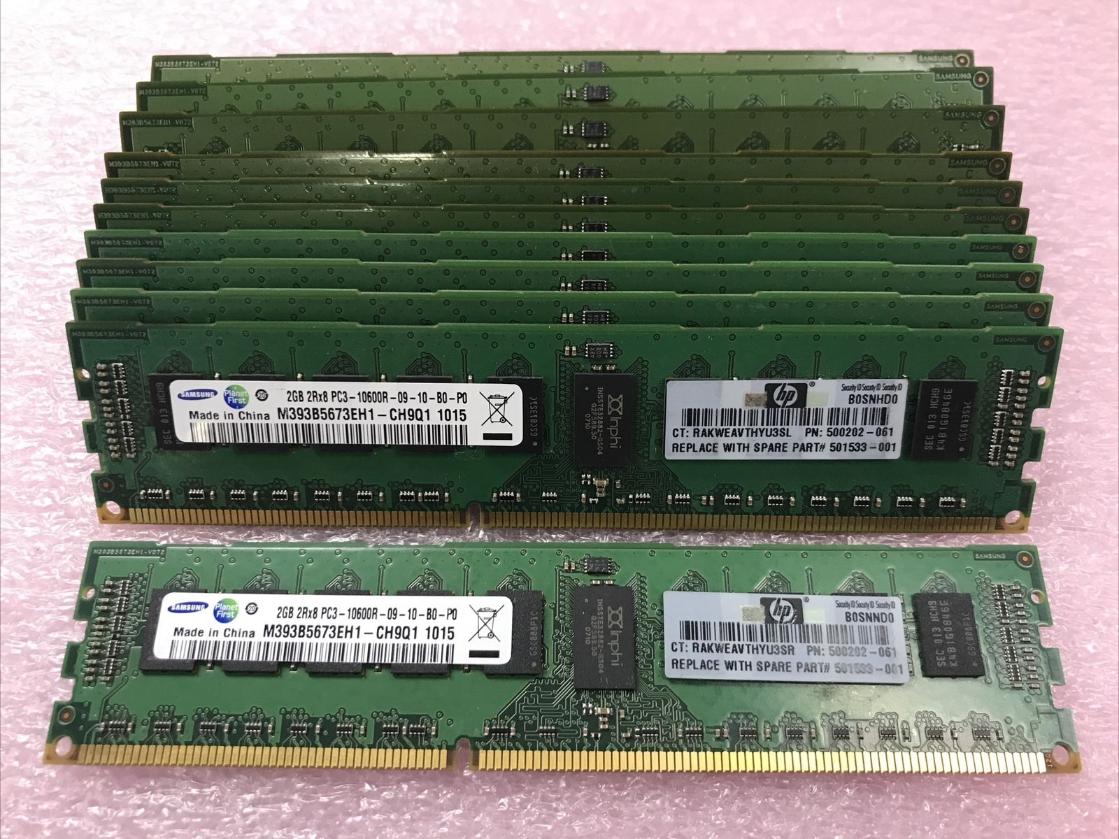 Samsung 30GB Kit 15x2GB PC3-10600R-09-10-B0-P0 DDR3 Server RAM M393B5673EH1