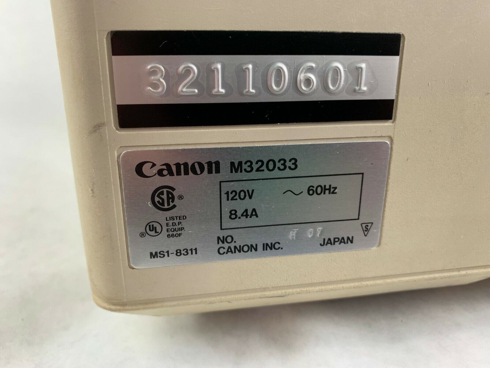Vintage Canon M32033 Microprinter 50 321110601