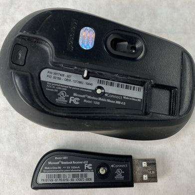 Microsoft 1359 Optical 4-Button Mobile Wireless Mouse 3000 v1 Gray + USB Dongle
