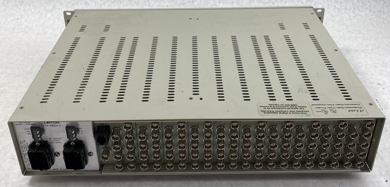 Leitch FR-6804-1 Digital Glue with 8x ADC-6801 CAV to SDI converter cards