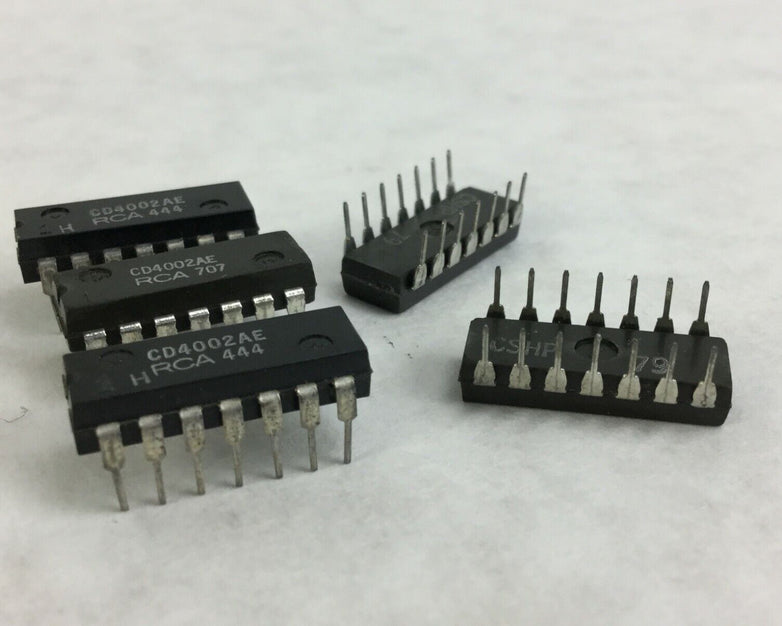 Genuine RCA CD4002AE Integrated Circuit  14 Pin Dip  Lot of 5