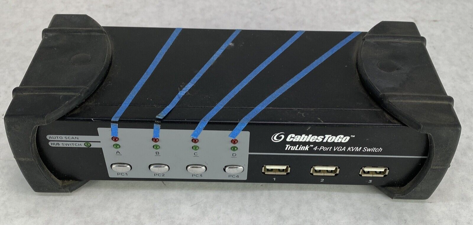 CablesToGo 35555 Trulink 3-Port VGA USB 2.0 KVM Switch NO POWER SUPPLY