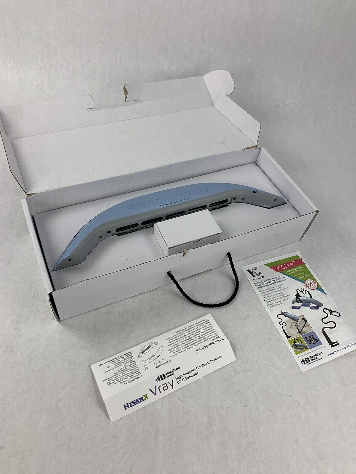 Box new Hamilton Buhl HygenX Portable and Cordless UV-C Sanitizer