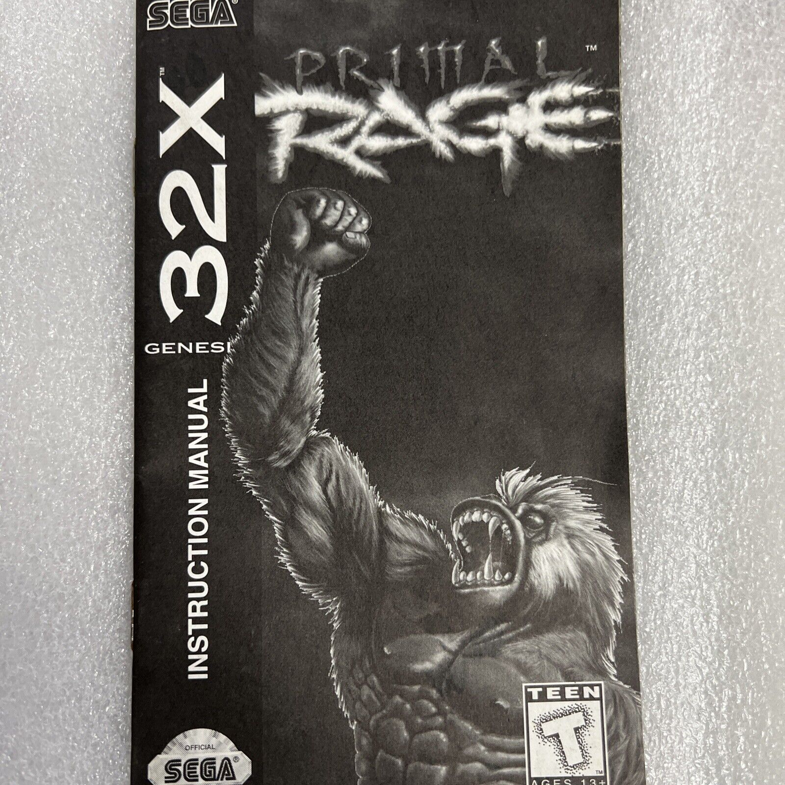 SEGA PRIMAL RAGE 32 X Sega Genesis Classic Video Game w/ Booklet