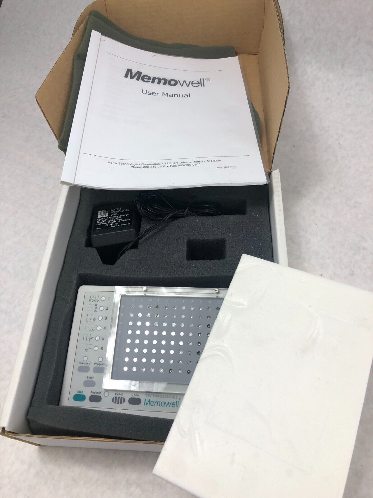 Matrix Technologies Memowell Console 96 Well LED Plate Transfer Light Box