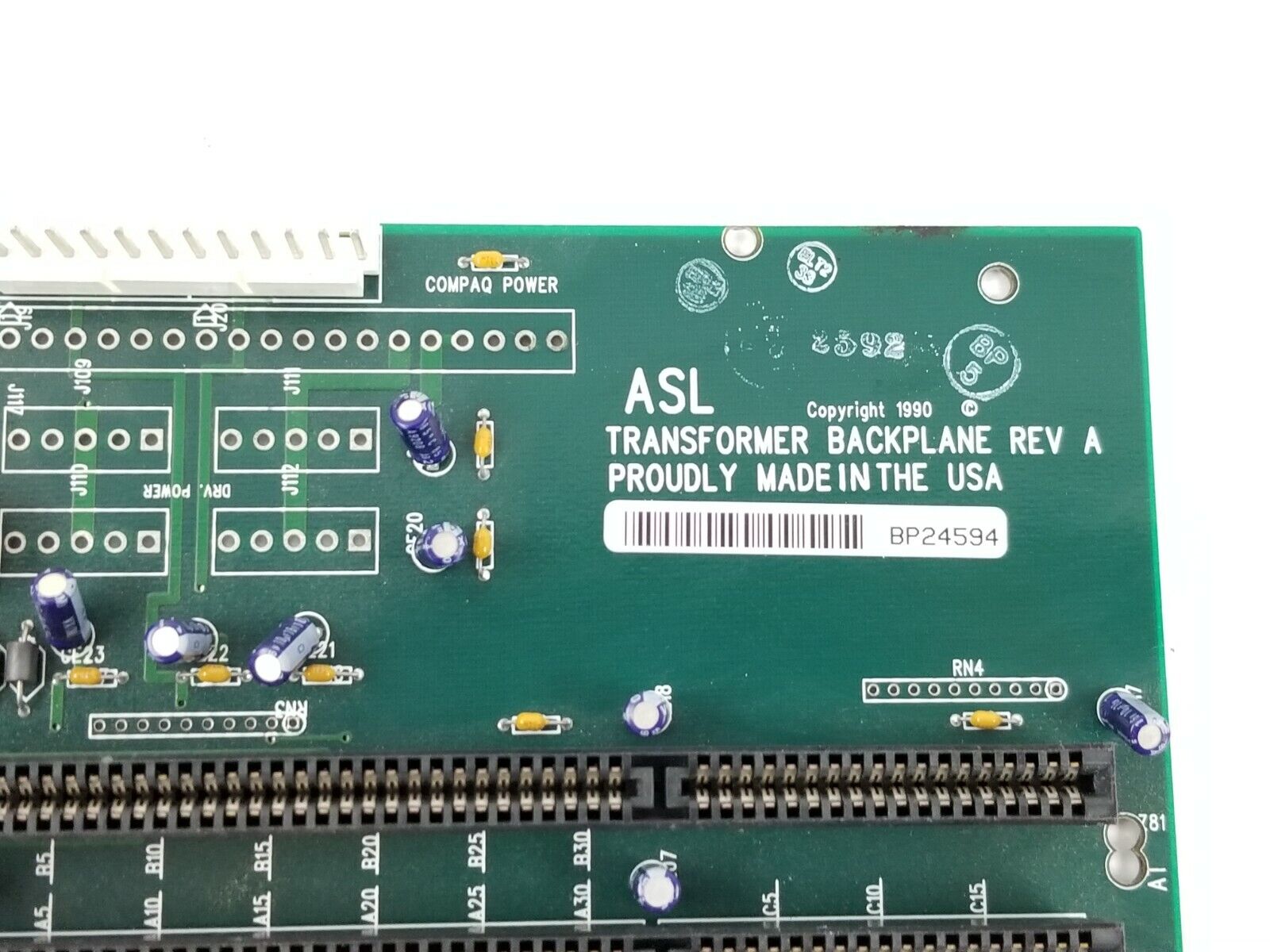 ALS Transformer Backplane REV A Circuit Board