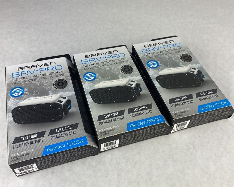 Lot of 3 Braven BRV-PRO Series Accessory LED  Glow Deck