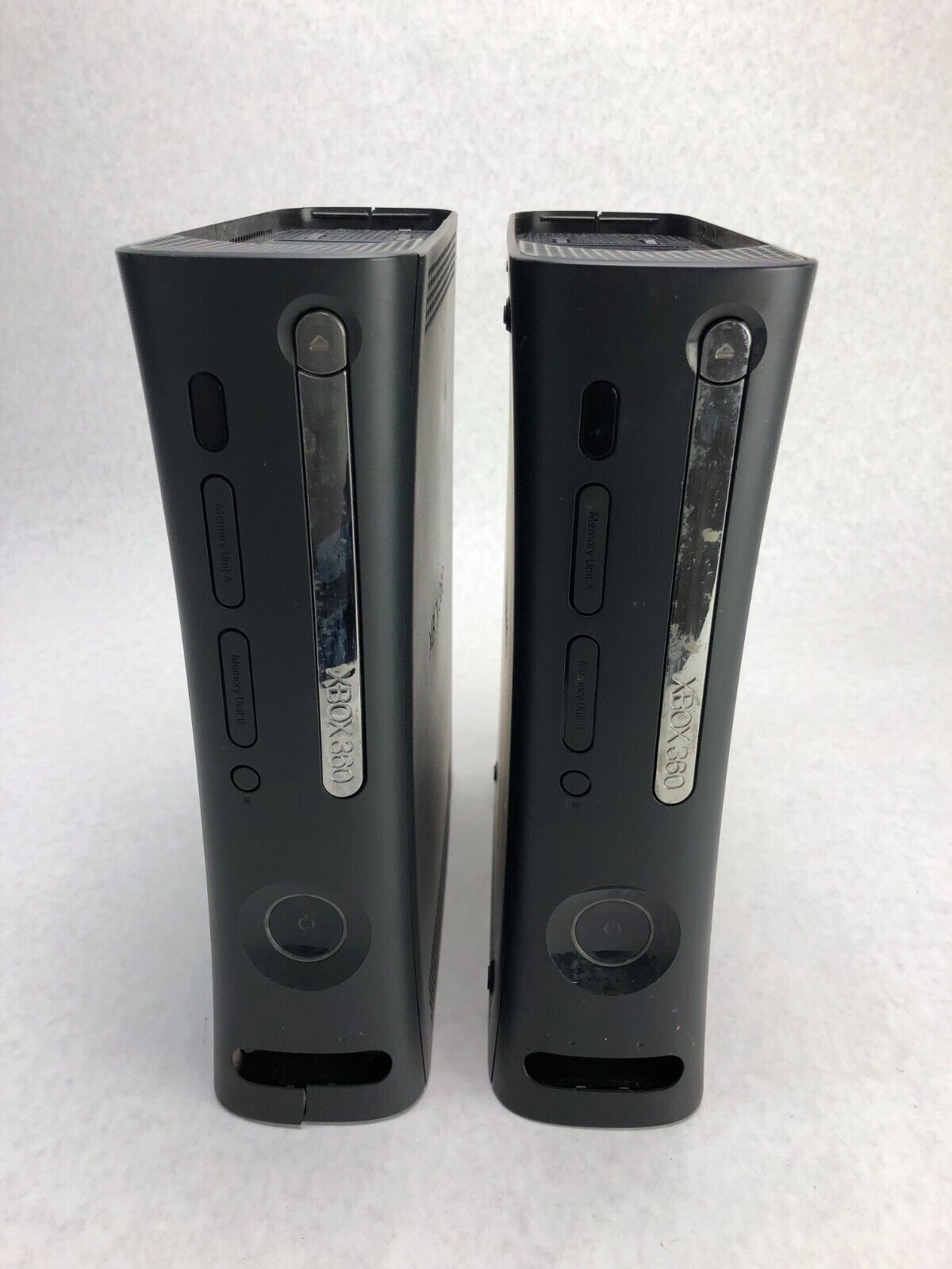 Lot of 2 Microsoft Xbox 360 Black Console Only - Bad Disc Drives