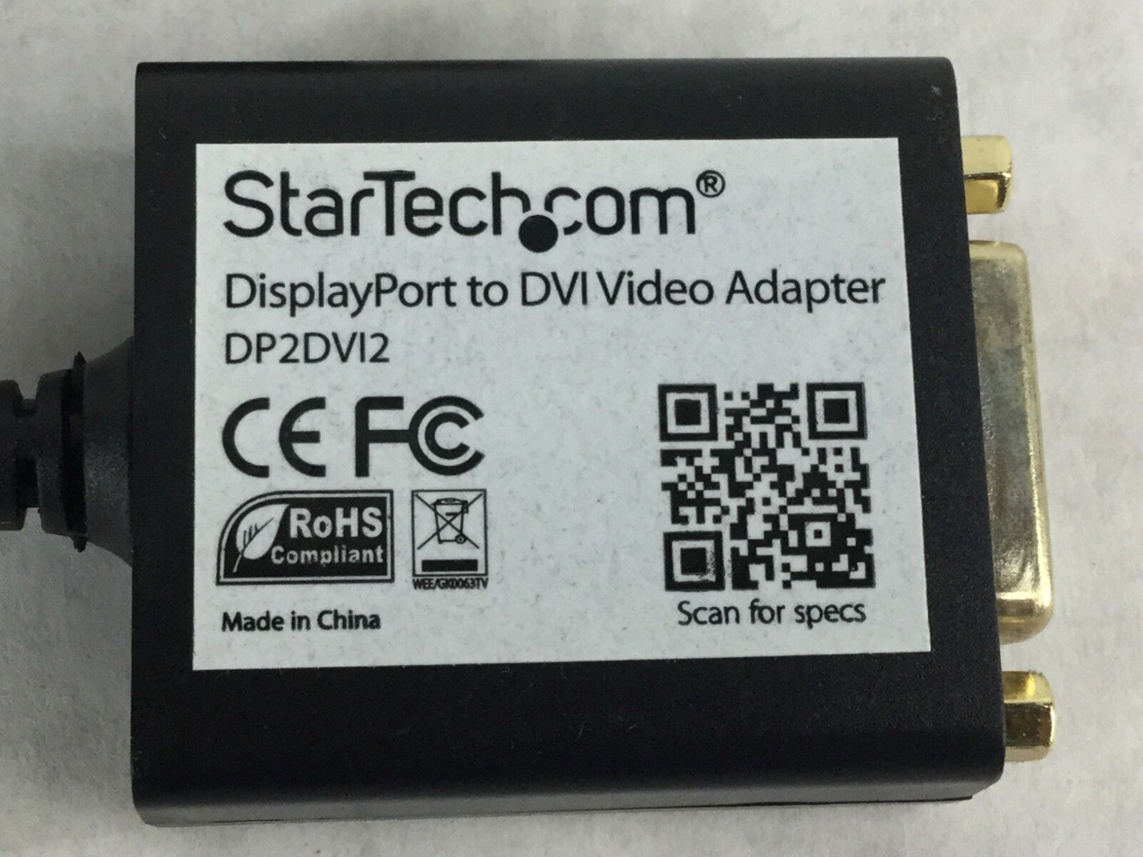 StarTech.com DisplayPort to DVI Video Adapter DP2DV12  Lot of 2