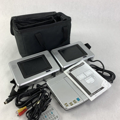 Trutech PVS19251 2x 5" screen mobile portable DVD system and Carrier
