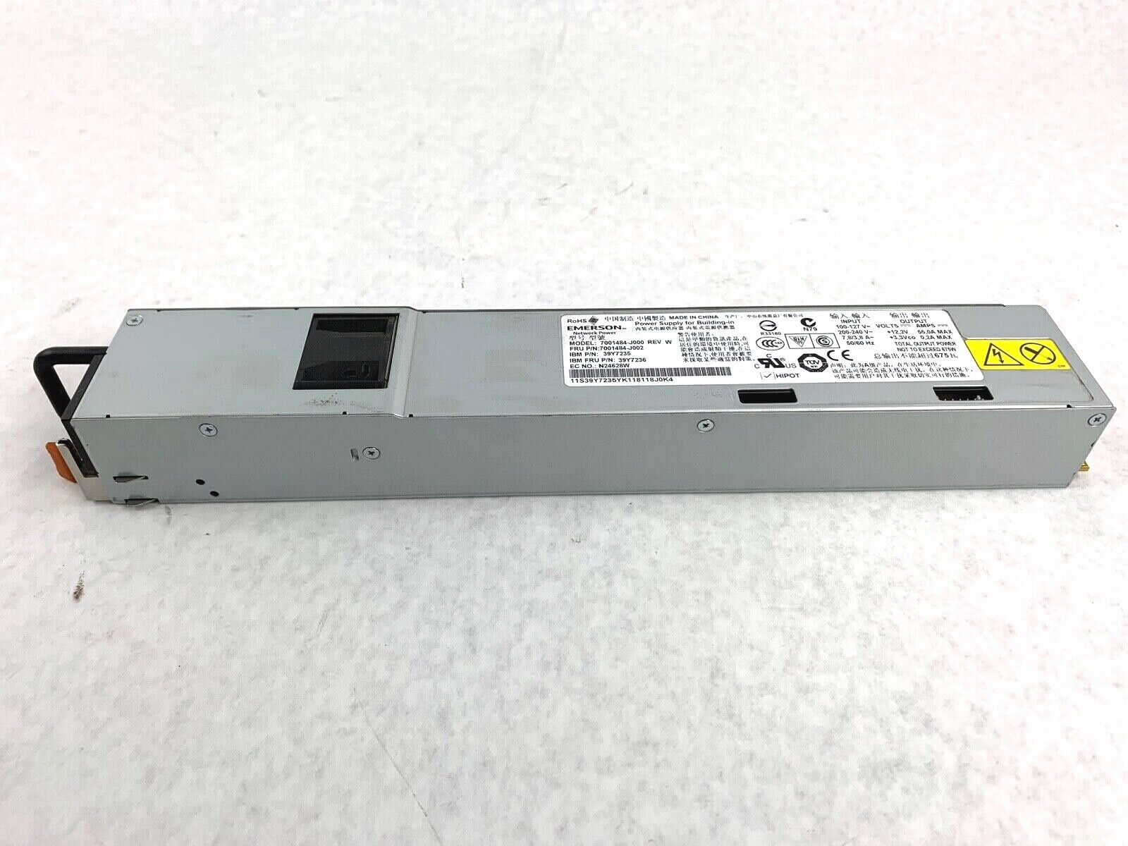 IBM 675W EMERSON Power Supply 7001484-J000 for X3550/X3650 M3 P/N 39Y7226