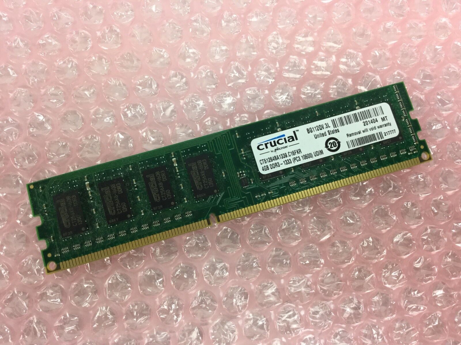 4GB (1x4GB) Crucial DDR3-1333 (CT51264BA1339.C16FKR) Desktop Memory