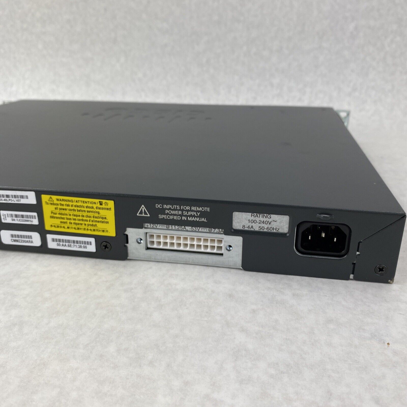 Cisco Catalyst 2960-X Series WS-C2960X-48LPD-L V07 48 Port Gigabit Switch
