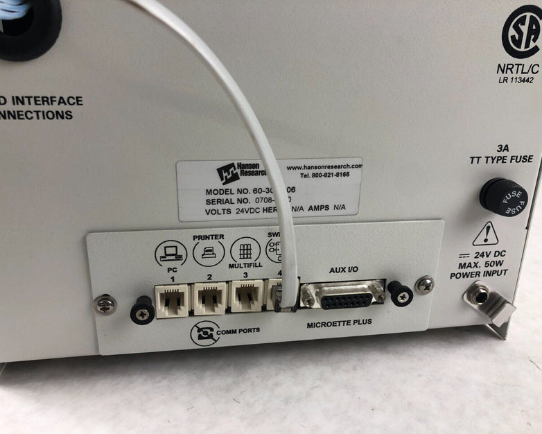Hanson Research 60-301-106 Microette Plus Autosampler