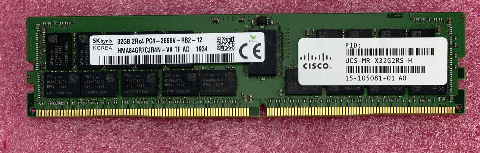 SK Hynix 32GB 2RX4 PC4-2666V DDR4 21300Mhz 288PIN ECC Server Memory DIMM RAM