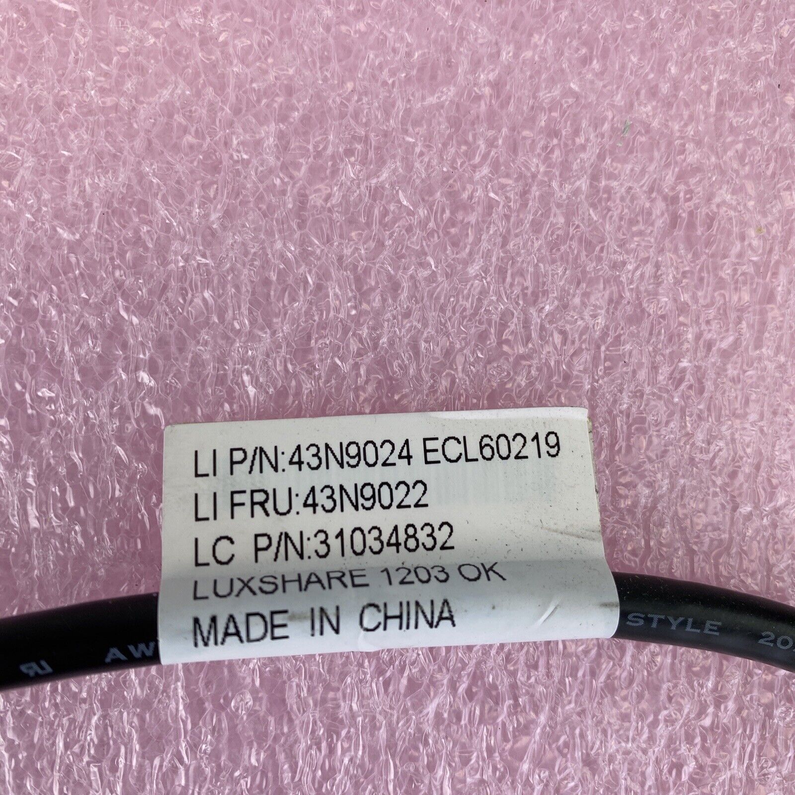 Lenovo 43N9024 ThinkCentre Full Height LPT Cable FRU 43N9022