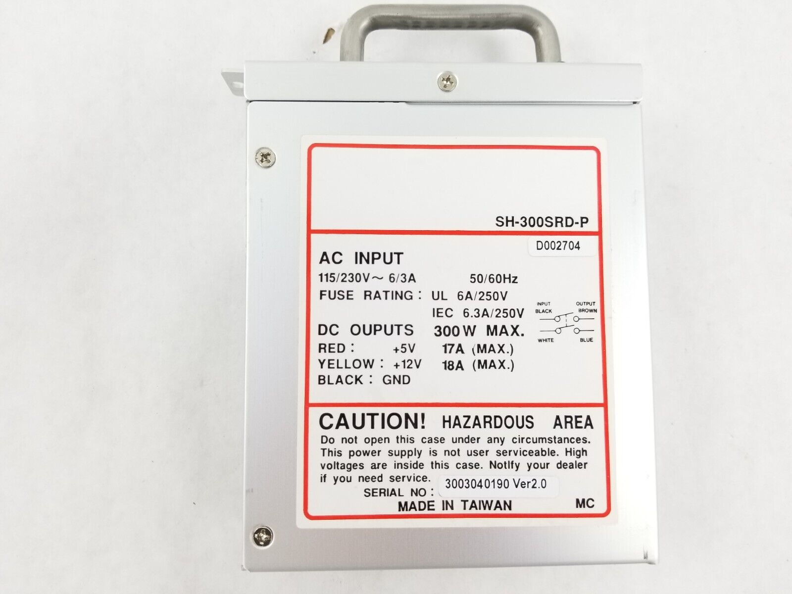 SH-300SRD-P 300W 115/230V 5V/17A 12V/18A