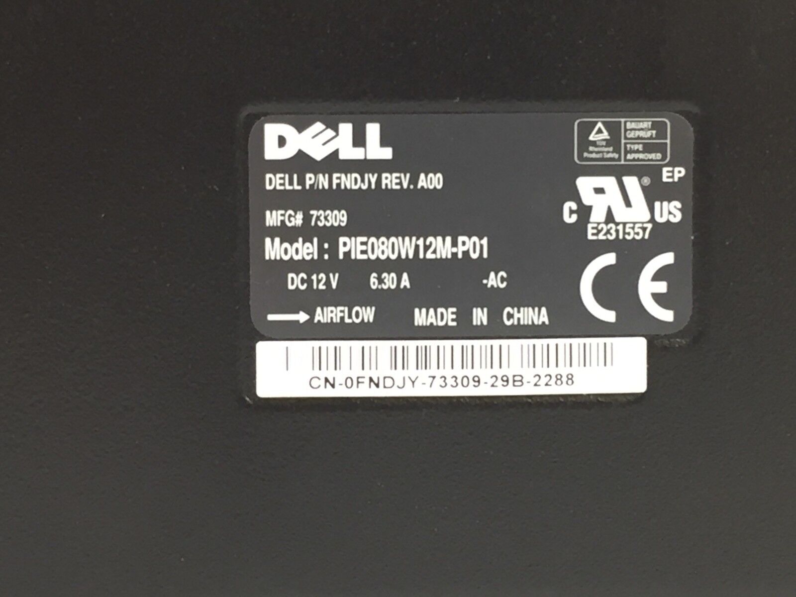 Dell FNDJY PowerEdge M1000e Powervault MD1000 Fan Assembly