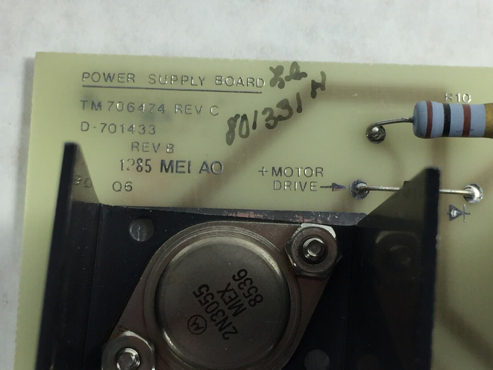 P/N 103046   Board Number 801331  Power Supply Board