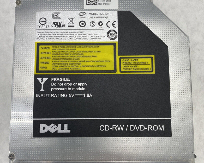 Dell 0RK988 24X SATA CDRW/DVD-ROM Drive MU10N for Latitude E6500 E6510