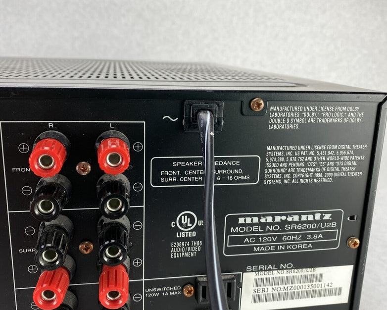 Marantz SR6200 Digital Surround Receiver 6.1 Channel 105 WPC