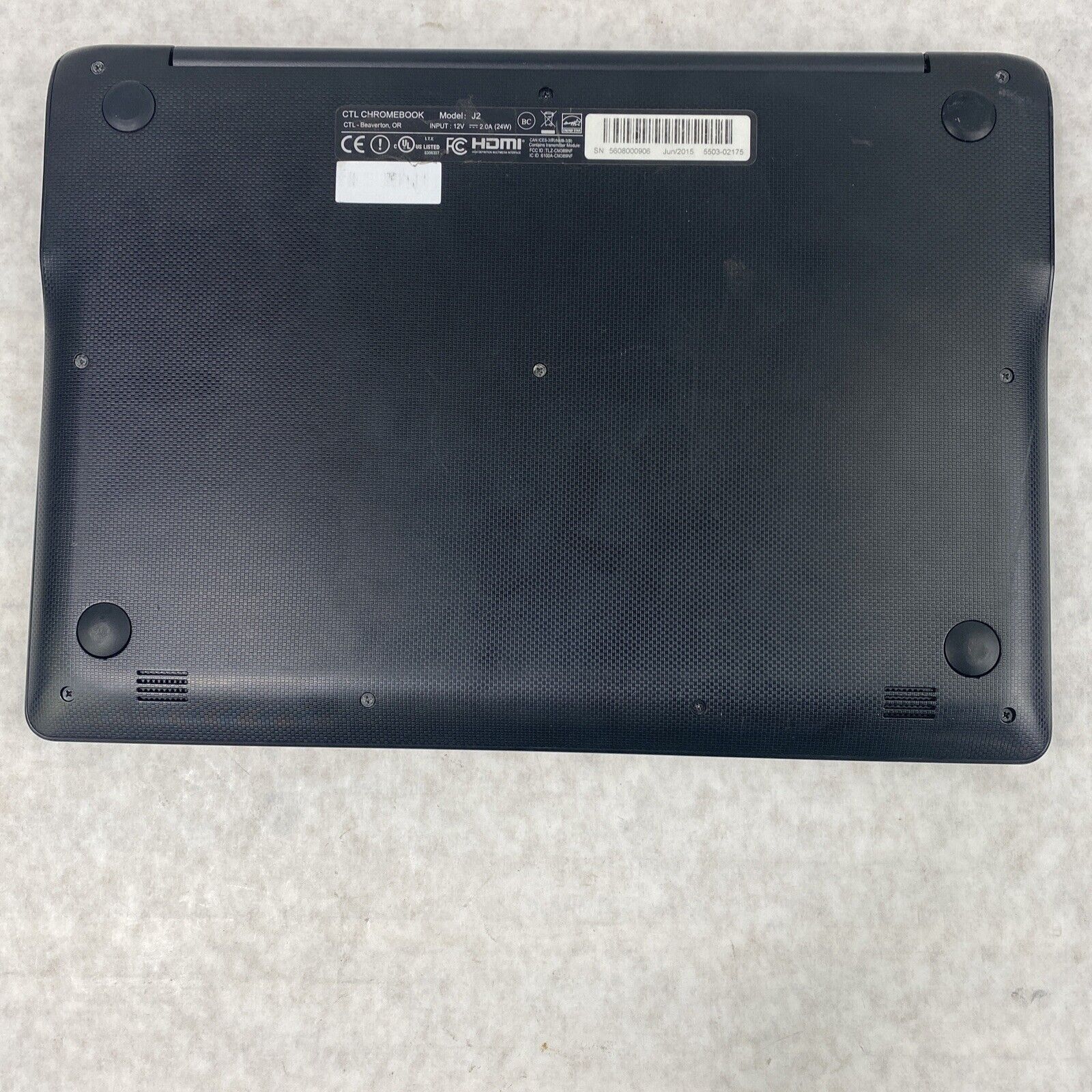 CTL Chromebook J2 11.6” 2GB RAM 16GB SSD Grade B NO BATTERY NO CHARGER