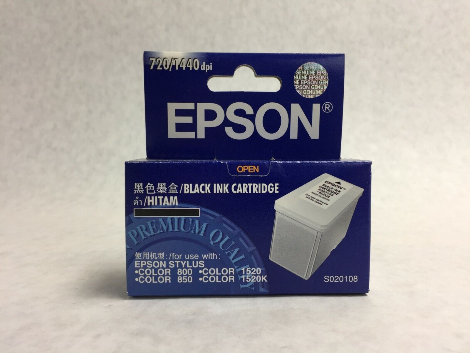 OEM Epson Black Ink Cartridge S020108  NIB