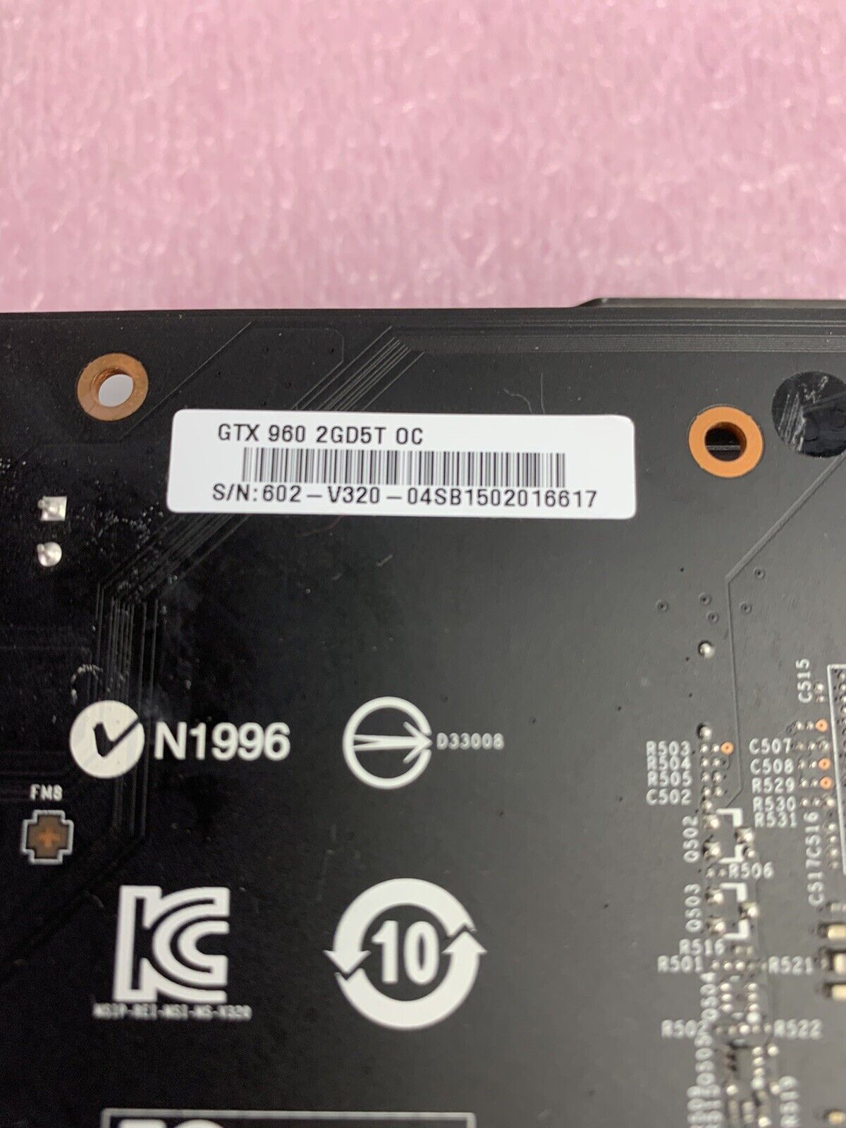 MSI Nvidia GeForce GTX 960 2GD5T OC Graphics Card