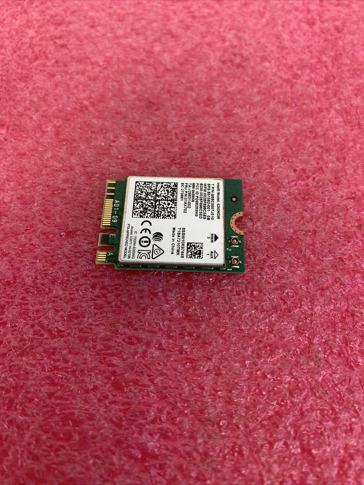 Intel 8265NGW Dual Band Wireless-AC Bluetooth WiFi M.2 Card