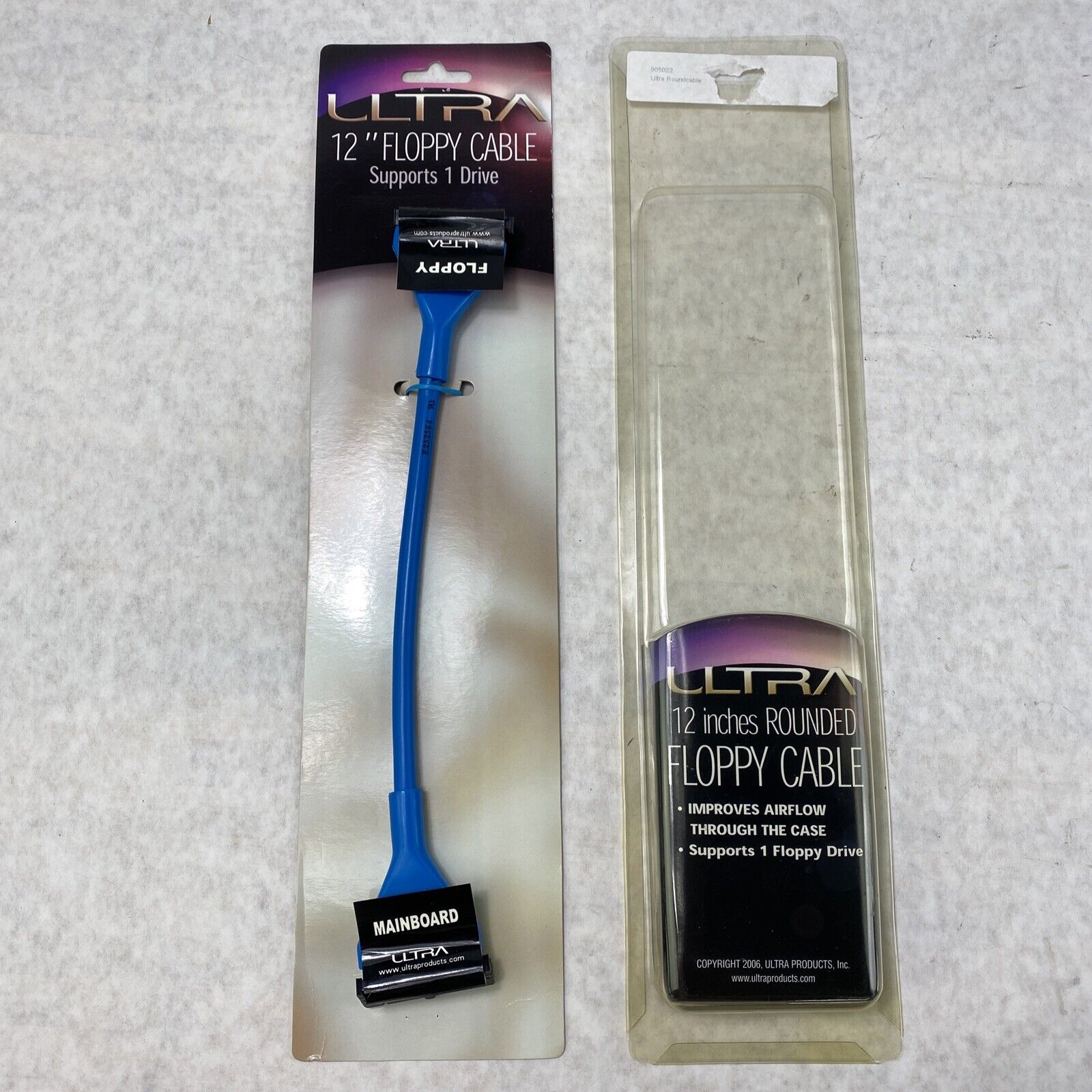 Ultra ULT33102 12" rounded Floppy cable IDC 34P Sockets 28AWG UL2651 34C BLUE