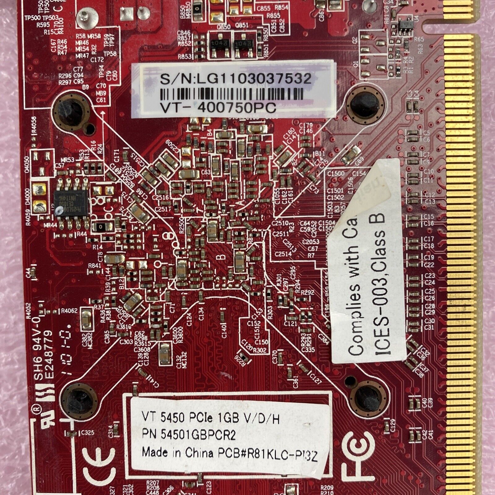 VisionTek 54501GBPCR2 VT 5450 1GB PCIe HDMI DVI VGA Graphics GPU VT-400750PC