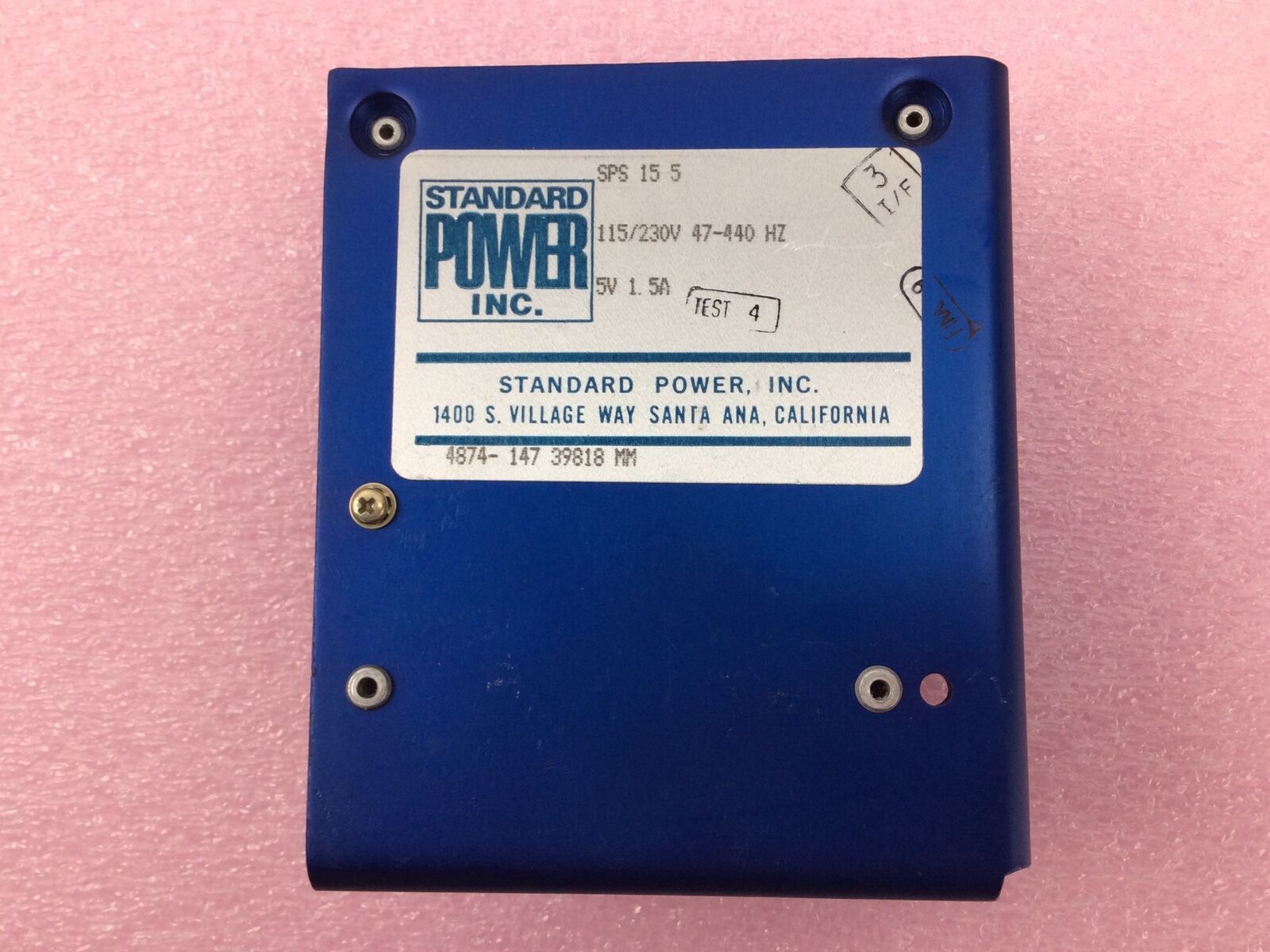 Standard Power Inc. SPS 15-15 Power Supply 15V 0.7A
