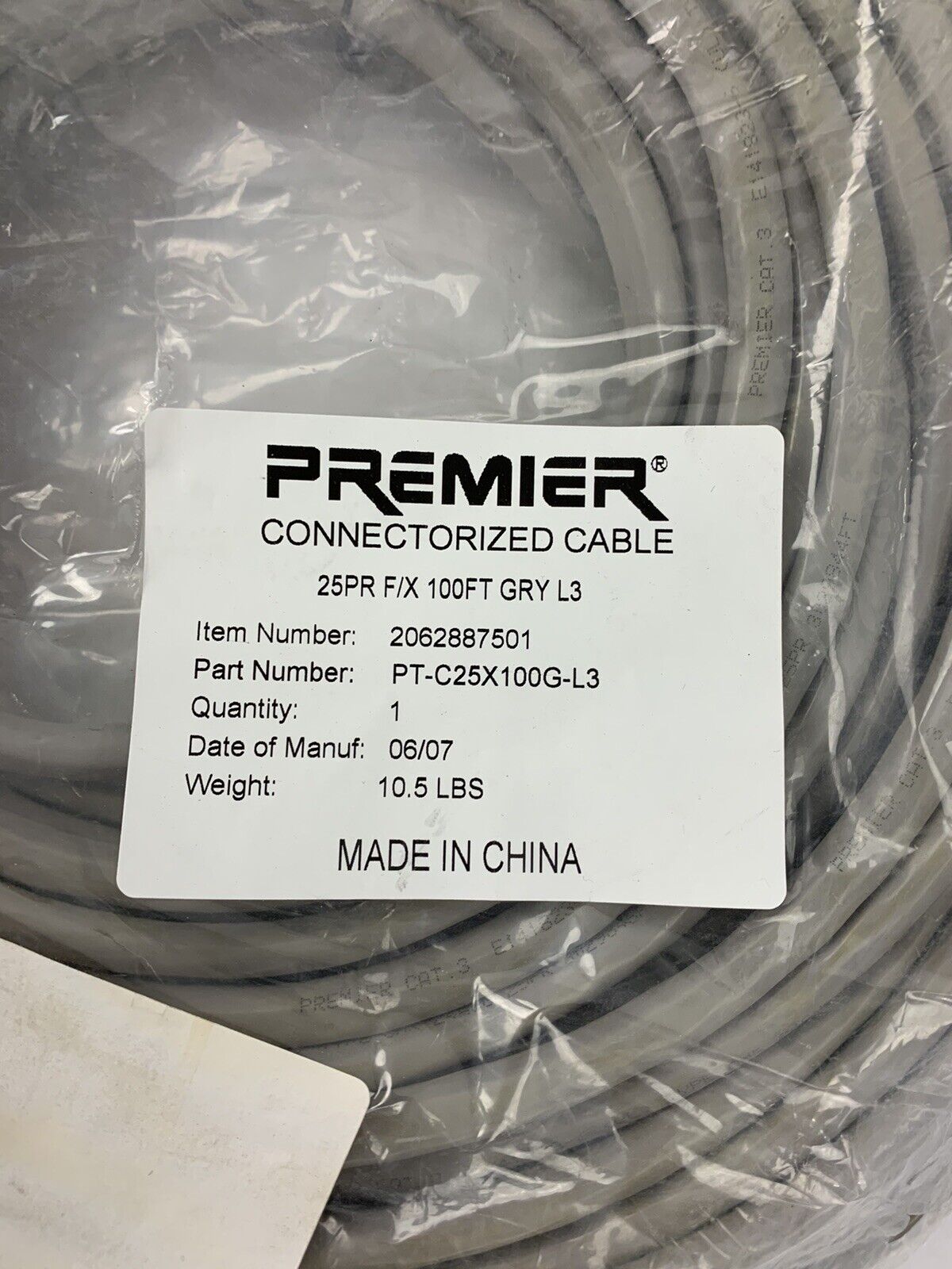 Premier PT-C25X100G-L3 2062887501 25pr F/X 100FT