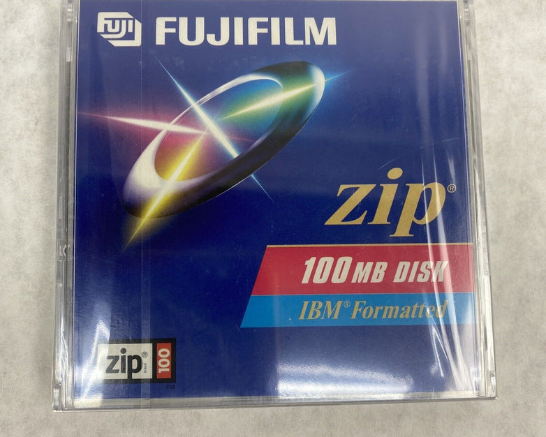 Lot( 5 ) FujiFilm 100mb Zip Disk Factory Sealed IBM Formatted