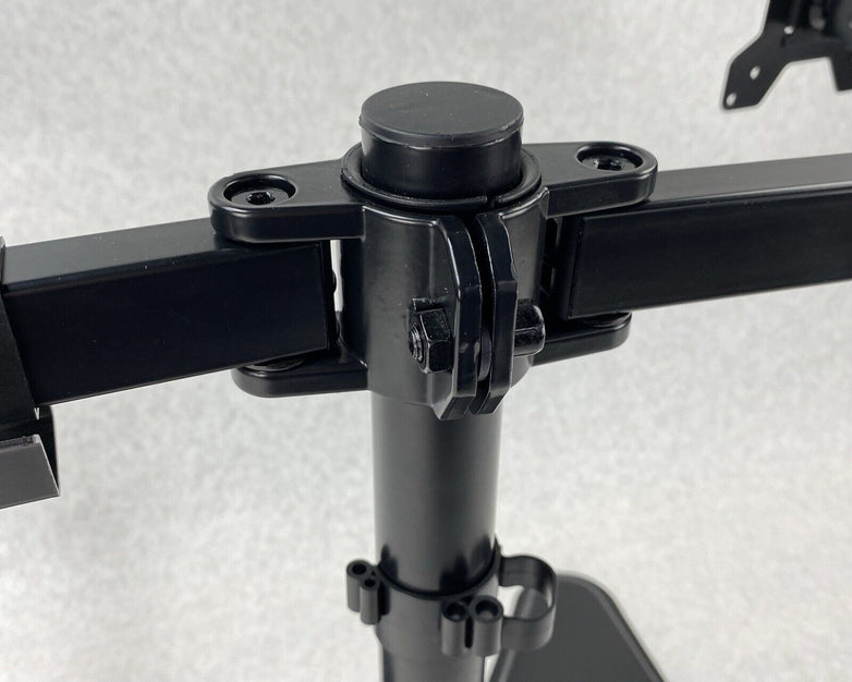 Wali MF002 Free Standing Fully Adjustable Dual LCD Monitor Desk Mount