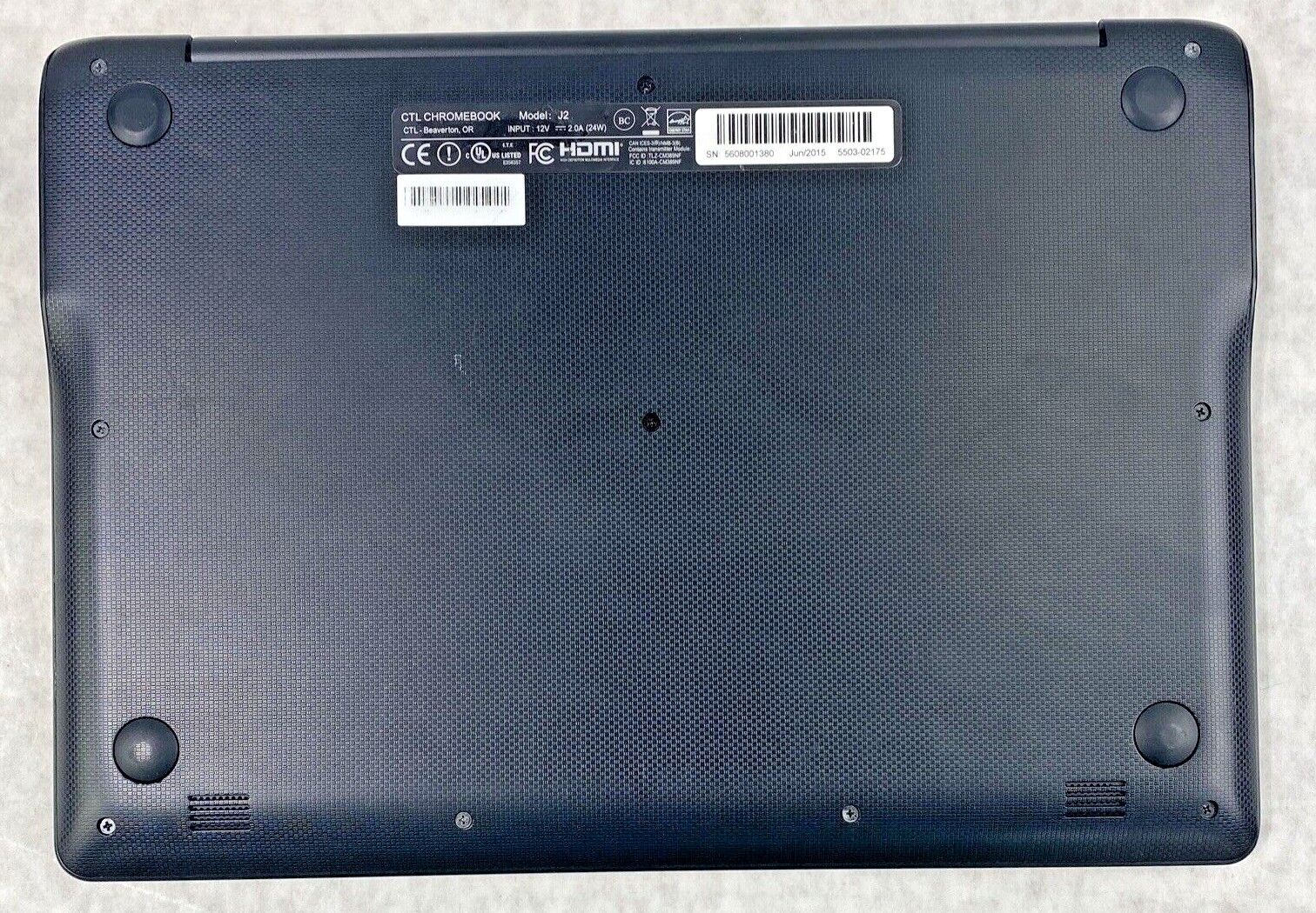 CTL Chromebook J2 11.6” 1.8GHz Rockchip 2GB RAM 16GB SSD 2.5 lbs TESTED Grade B