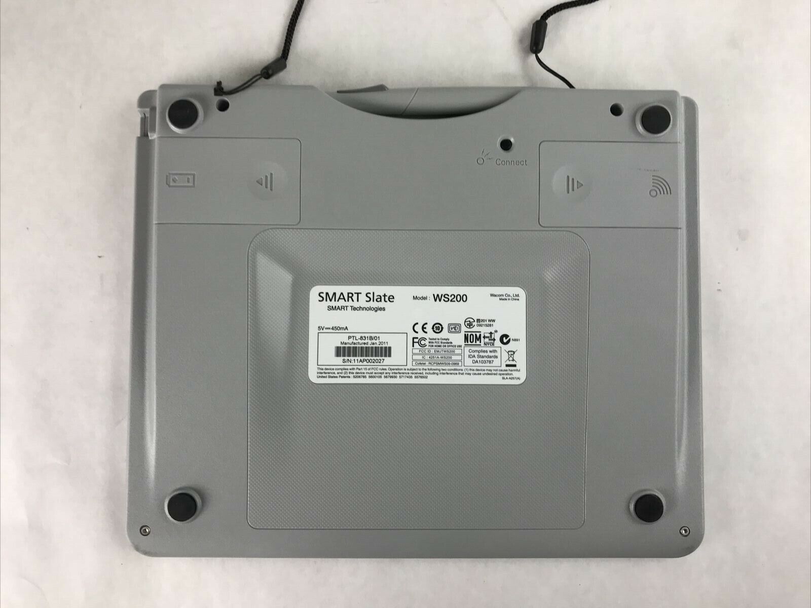 SMART Slate WS200 Graphic Tablet Pad Bluetooth w/ Pen and USB Connecter